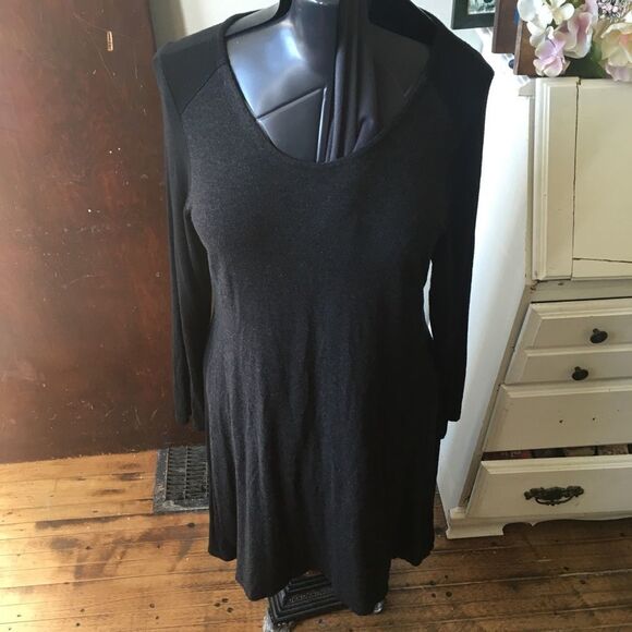 Eileen Fisher L Italian wool long sleeve luxe minimalist dress - Picture 1 of 3